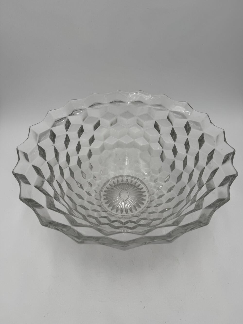 Vintage Fostoria American Clear 2056 14" Punch Bowl